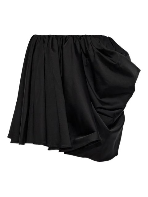 GANNI draped mini skirt - Black