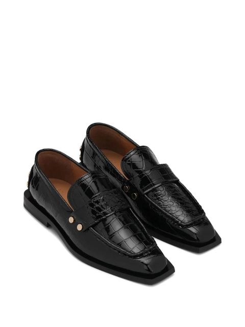 GANNI square-toe loafers - Black