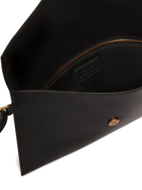 PINKO Love Birds flap clutch bag - Black