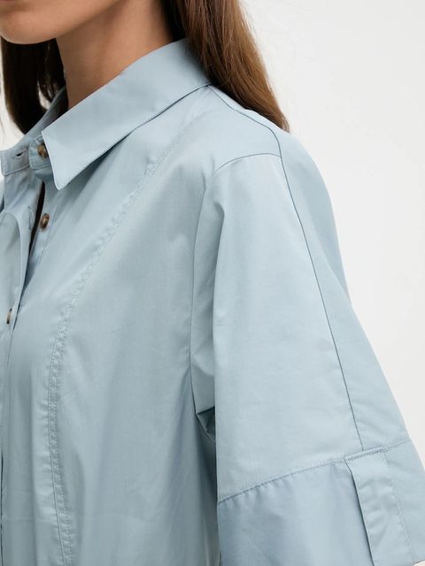 Pedro del Hierro sukienka kolor niebieski midi rozkloszowana 3819813