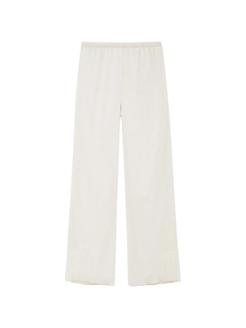 ANINE BING Aden plissé-effect palazzo pants - Neutrals - zdjęcie produktu nr 1