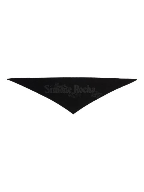 Simone Rocha logo-embroidered scarf - Black - zdjęcie produktu nr 1