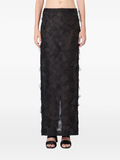 Max Mara Adepto ruffled maxi skirt - Black - zdjęcie produktu nr 2