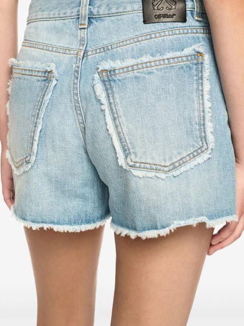 Off-White frayed denim shorts - Blue