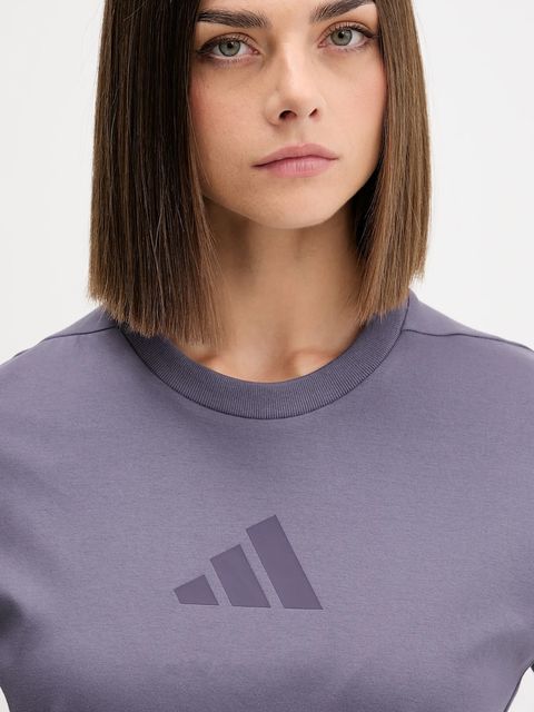 adidas t-shirt bawełniany adidas x Z.N.E damski kolor fioletowy JW7755