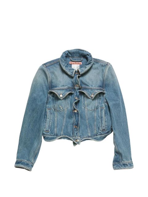 Acne Studios wavy-construction buttoned denim jacket - Blue - zdjęcie produktu nr 1