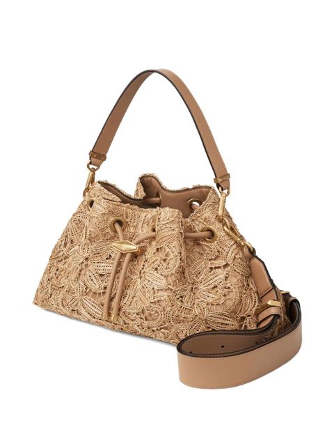 Jimmy Choo floral Bon Bon bucket bag - Neutrals
