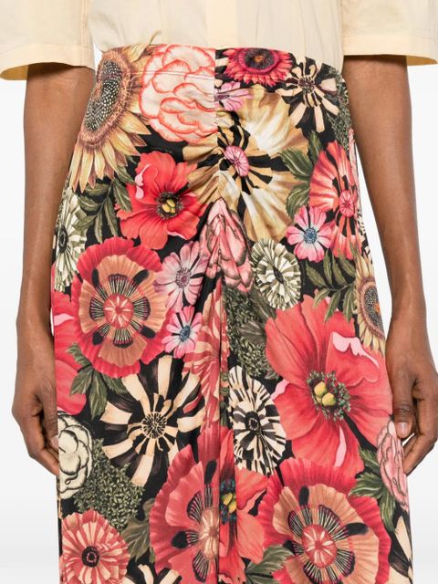 FARM Rio flowershop maxi skirt - Red