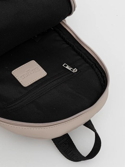 Blauer plecak damski kolor beżowy mały gładki POLLY02