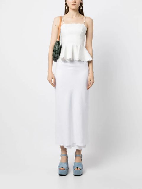 Reformation Layla linen skirt - White