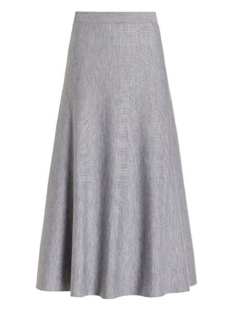Gabriela Hearst Freddie knitted midi skirt - Grey - zdjęcie produktu nr 1
