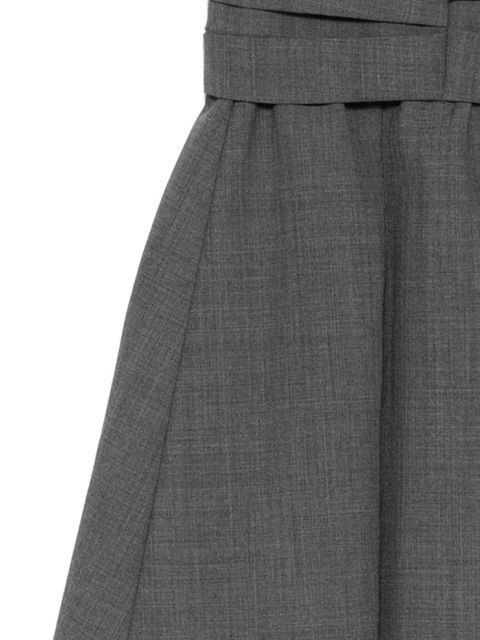 SHUSHU/TONG draped-waist pleated skirt - Grey