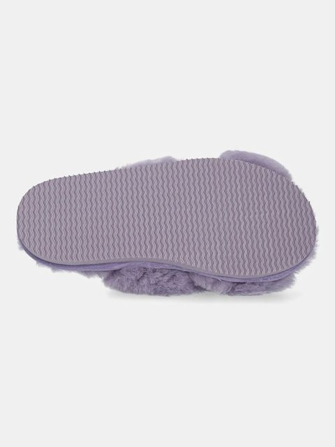 Answear.LAB kapcie wełniane kolor fioletowy