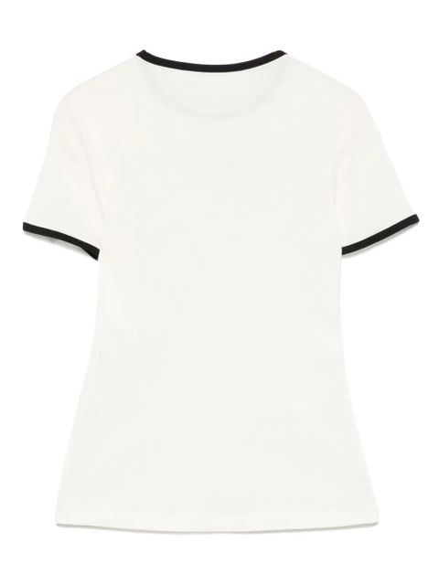 Aya Muse contrast-trim T-shirt - Neutrals - zdjęcie produktu nr 2