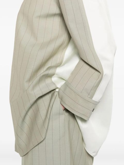 Jil Sander pinstripe panelled shirt - Neutrals