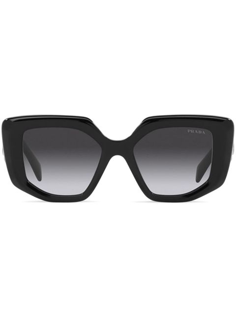 Prada Eyewear triangle-logo square sunglasses - Black - zdjęcie produktu nr 1