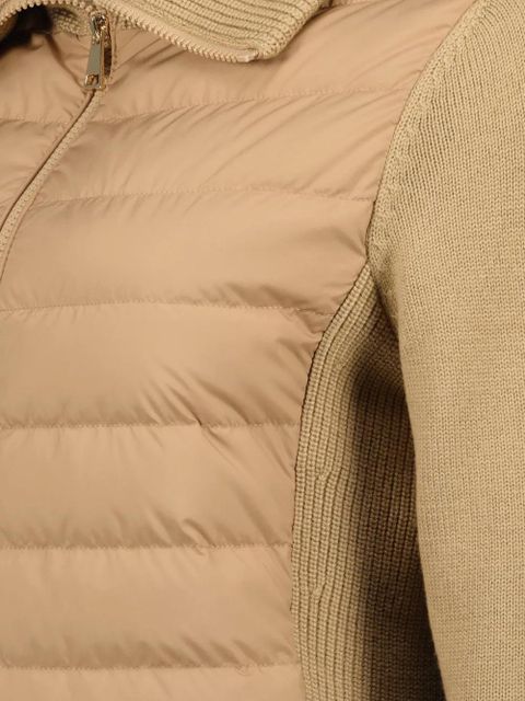 Moncler bicolor zip-up cardigan - Neutrals