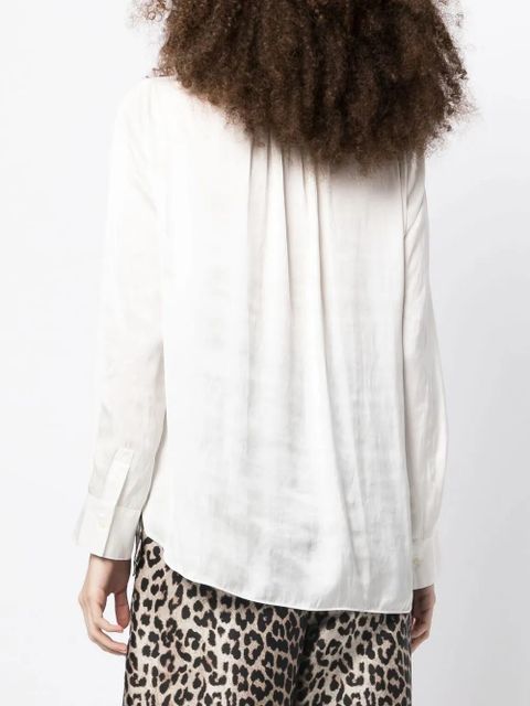 Zadig&Voltaire long-sleeve gathered-detail blouse - White