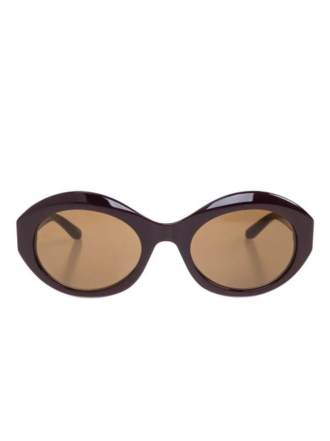 Balenciaga Eyewear oval-frame sunglasses - Brown - zdjęcie produktu nr 2