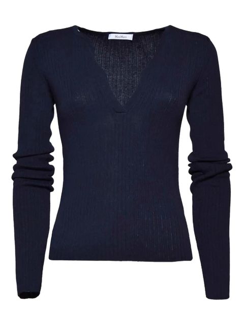 Max Mara ribbed-knit top - Blue - zdjęcie produktu nr 1