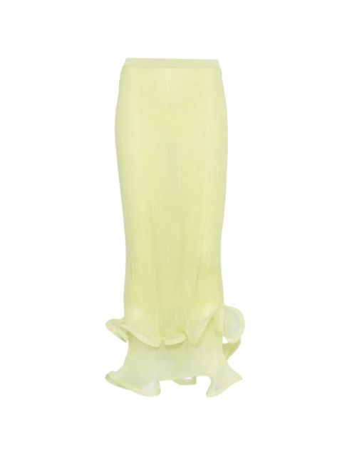 Simkhai ruffled-hem midi skirt - Green - zdjęcie produktu nr 1