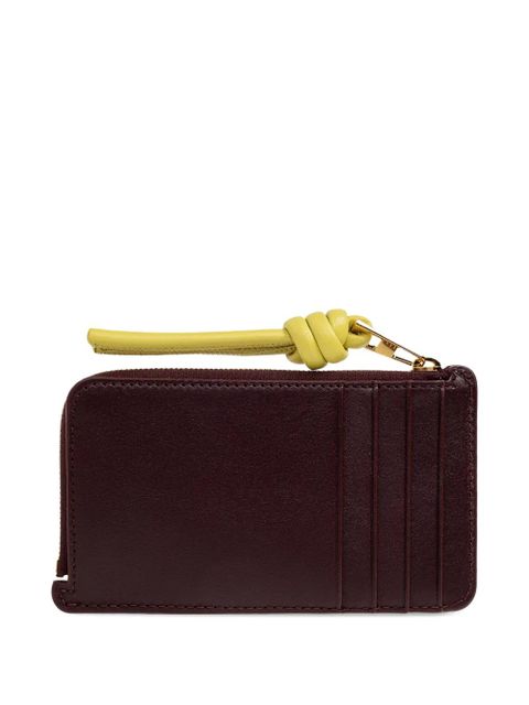 LOEWE knot-detail zip-fastening card holder - Red