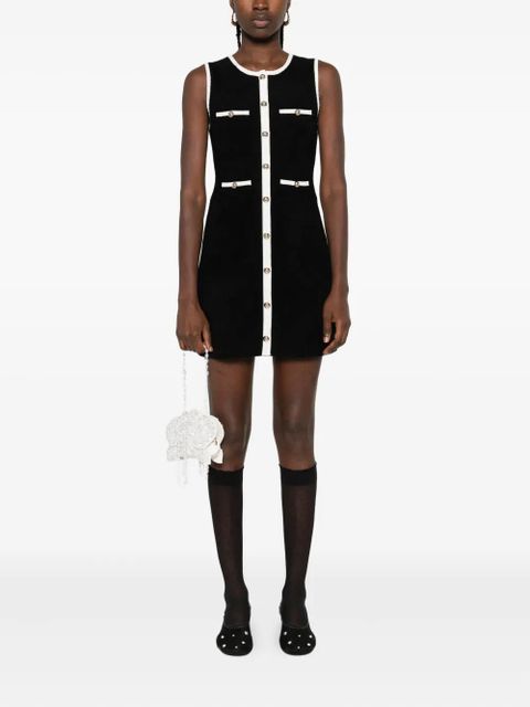 SANDRO button-detailed sleeveless mini dress - Black - zdjęcie produktu nr 2
