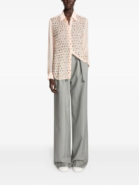 DRIES VAN NOTEN rhinestone-embellished shirt - Pink - zdjęcie produktu nr 2