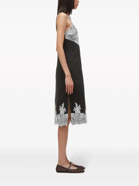 3.1 Phillip Lim lace-trim denim slip dress - Black - zdjęcie produktu nr 2