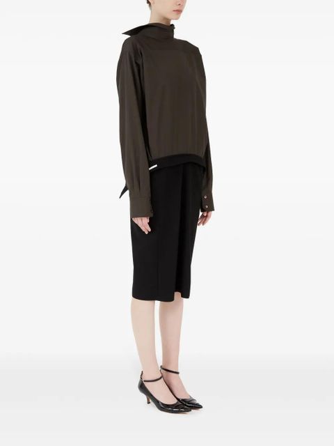 Maison Margiela panelled midi dress - Black