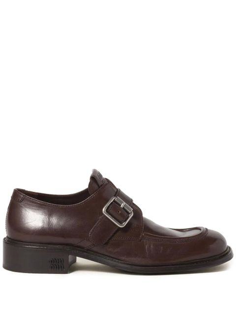 Miu Miu leather brogue shoes - Brown - zdjęcie produktu nr 1