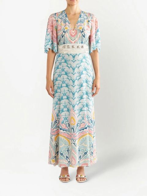 ETRO paisley-pattern maxi dress - Blue