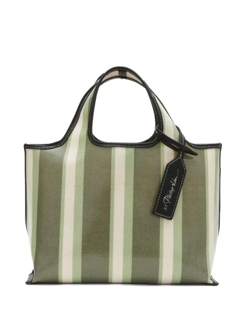3.1 Phillip Lim mini Market stripe tote bag - Green - zdjęcie produktu nr 1