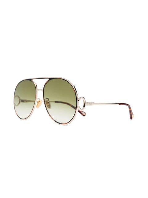 Chloé Eyewear Austine oversized sunglasses - Gold - zdjęcie produktu nr 2