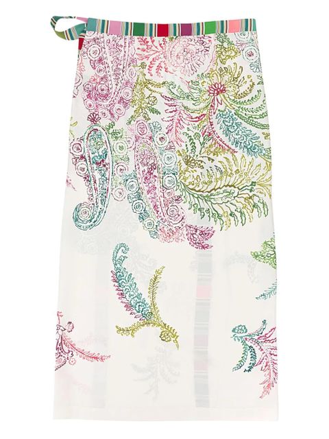 Loro Piana floral-print tied-waist skirt - Blue - zdjęcie produktu nr 2