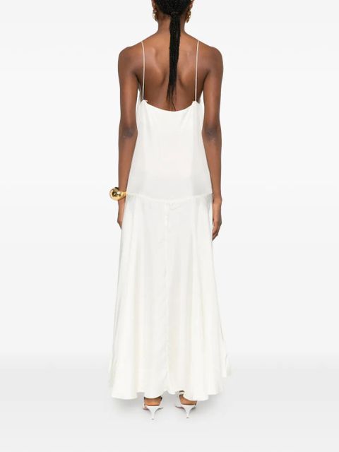 St. Agni silk twill slip dress - White