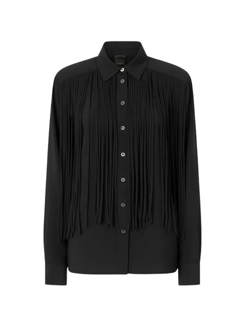 PINKO Texan-style fringed shirt - Black - zdjęcie produktu nr 1