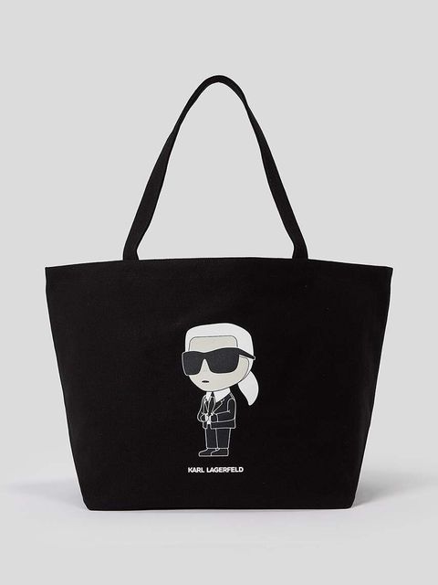 Karl Lagerfeld torebka bawełniana kolor czarny