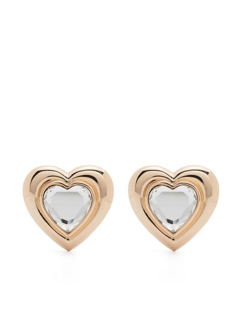 Self-Portrait crystal heart earrings - Gold - zdjęcie produktu nr 1