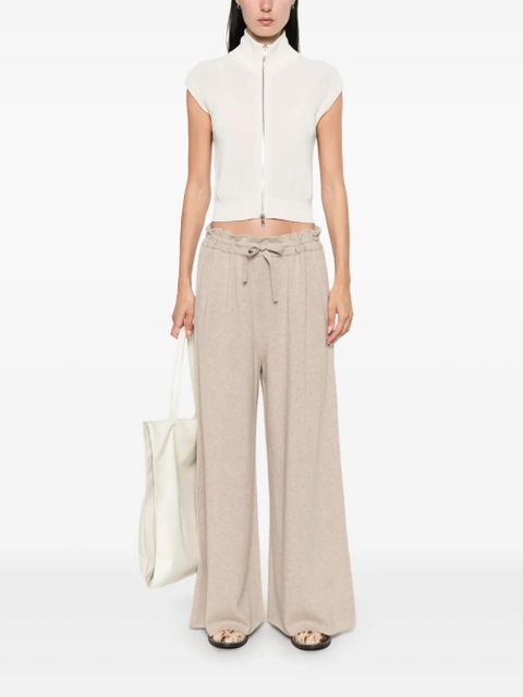 Jil Sander drawstring-waist cashmere trousers - Neutrals - zdjęcie produktu nr 2