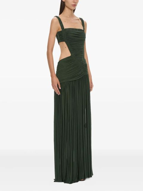 Christopher Esber Orion Separation cut-out ruched gown - Green - zdjęcie produktu nr 2