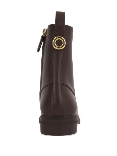 Loro Piana leather zip-fastening ankle boots - Brown