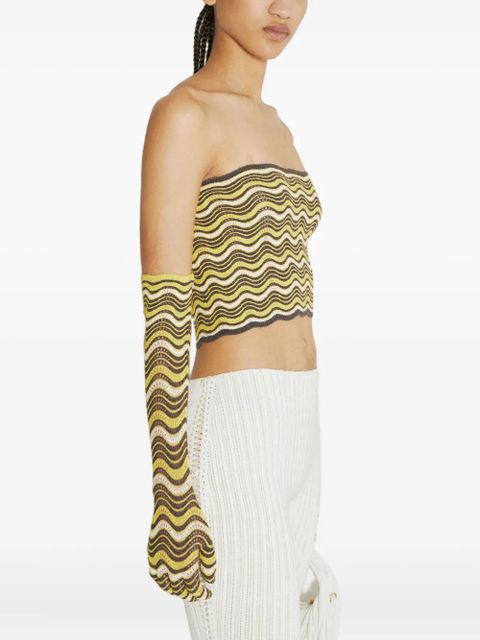 Isa Boulder wave-pattern tube top - Yellow