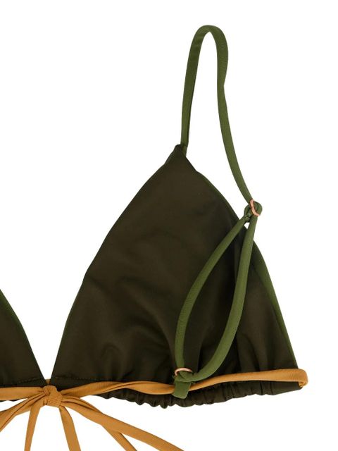 Johanna Ortiz Palms At Sunrise bikini top - Green