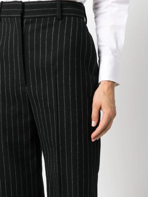 Alexander McQueen chalk stripe wool trousers - Black