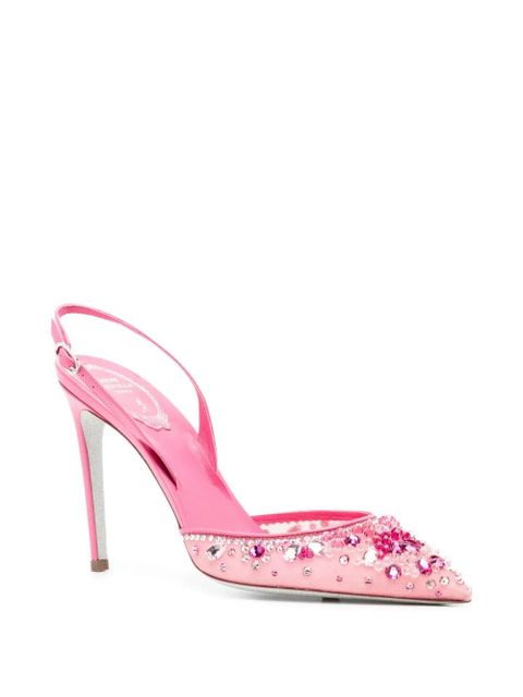 René Caovilla 105mm Cinderella pumps - Pink