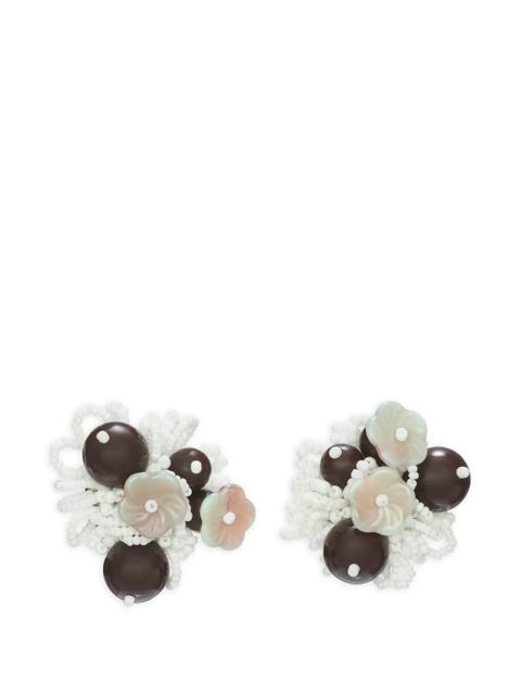 Tory Burch runway beaded cluster earrings - White - zdjęcie produktu nr 1