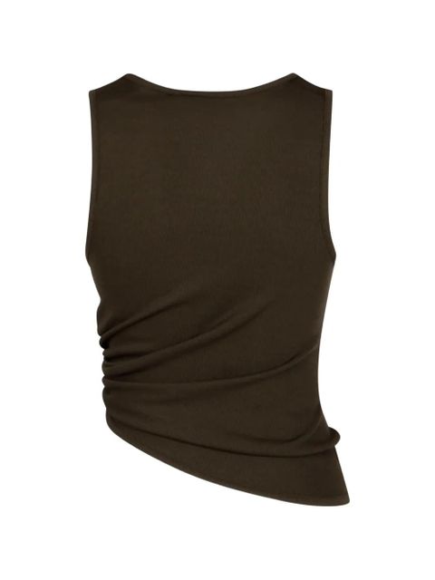 Christopher Esber stone-embellished gathered top - Brown - zdjęcie produktu nr 2