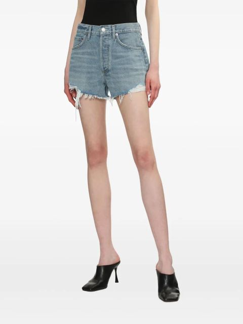 AGOLDE ripped denim shorts - Blue