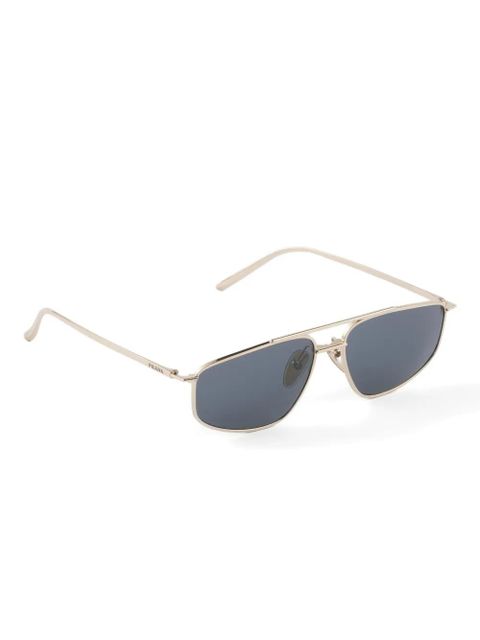 Prada Eyewear metal-frame geometric sunglasses - Gold